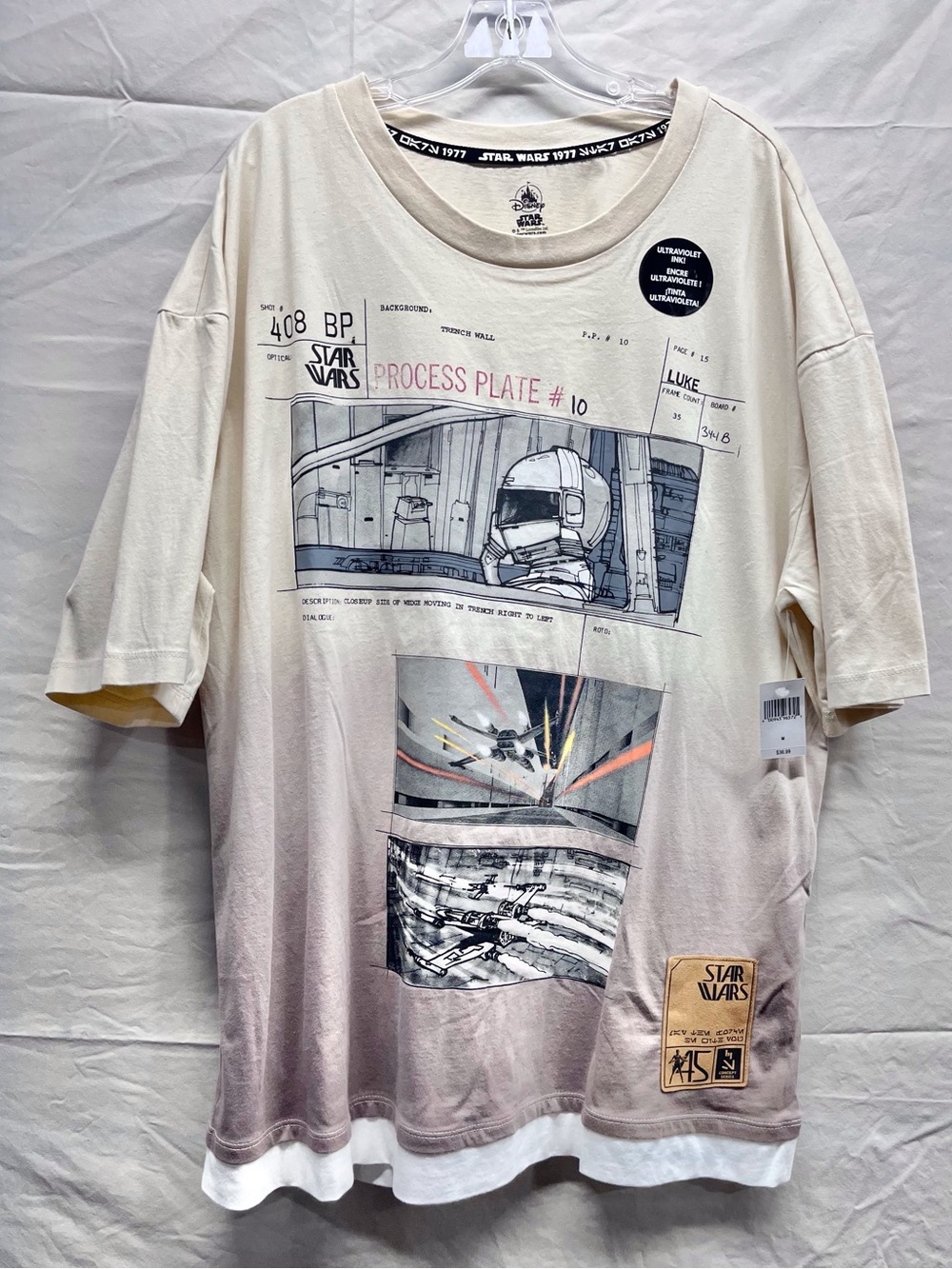 NWT Disney Star Wars 1977 Concept Series Luke T-Shirt UV Ink Men’s M